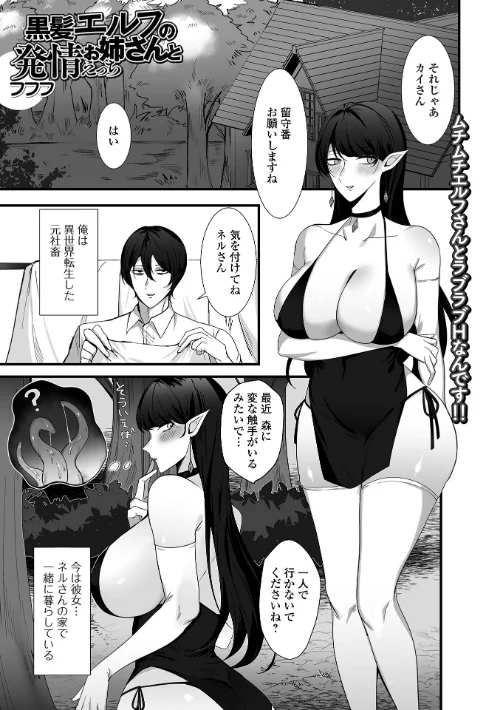 黒髪エルフのお姉さんと発情えっち(単話)/フフフ 一水社編集部/2025-08-30【b164aisis05544】 試し読みサンプル 2ページ目